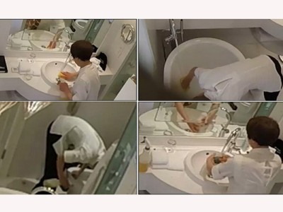 5星级酒店清洁员用毛巾擦完马桶再擦口杯实况曝光….避免细菌交叉感染，标色分区清洁管理系统不可忽视！