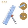 Dr.Dirt 二合一調向玻璃刮 配1塊備用塗水布 及 1條備用膠條 30cm