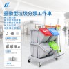 施達 靈動型分類回收清潔車 配工具袋 25L分類箱x4 帶刹車