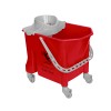 施達 帶輪圓拖桶 25L 紅色