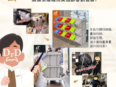 商場食肆食客多，垃圾桶常爆滿，清潔工清理忙又怕影響到食客