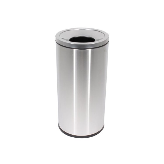 不銹鋼圓形頂開圓口垃圾桶