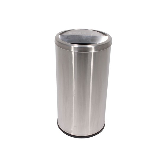 不銹鋼圓形頂開口垃圾桶