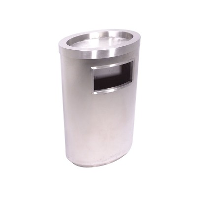 不銹鋼橢圓形側開口垃圾桶
