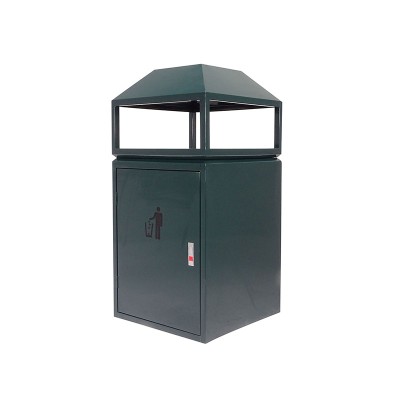 不銹鋼戶外方形垃圾桶